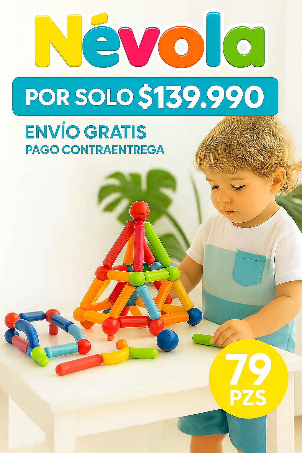 Névola™  - Bloques Magneticos 79 pzs